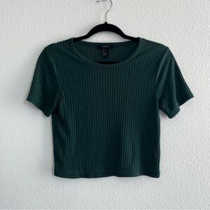Ribbed Green Women's Top